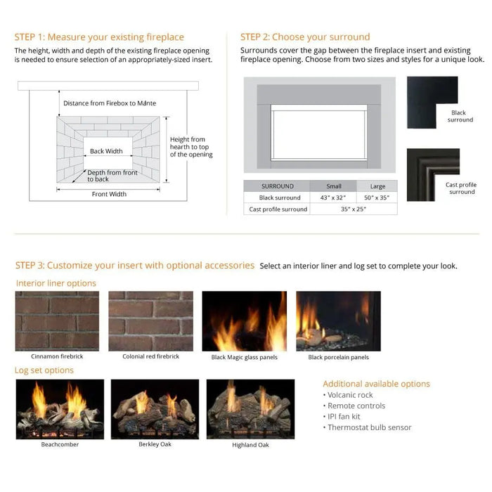 Monessen 33" Solstice Traditional Style Vent Free Gas Insert Fireplace