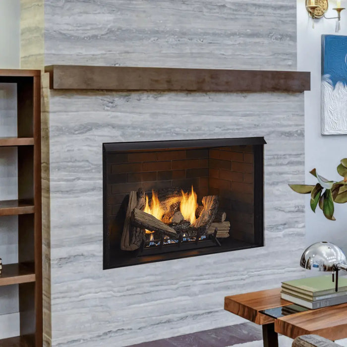 Monessen 36" Attribute Universal Circulating Vent Free Firebox with Radiant Face and Multitonal Brown/Gray Reversible Interior Panels Monessen Dreamwood Living