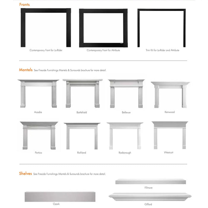 Monessen 36" Lo-Rider LCUF Clean Face Vent Free Gas Firebox