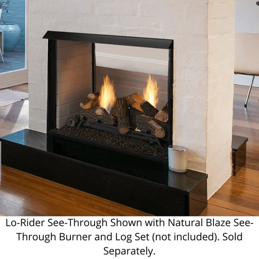 Monessen 36" Lo-Rider See Through Clean Face Vent Free Firebox with Traditional Refractory Firebrick Monessen Dreamwood Living