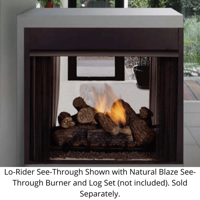 Monessen 36" Lo-Rider See Through Clean Face Vent Free Firebox with Traditional Refractory Firebrick Monessen Dreamwood Living