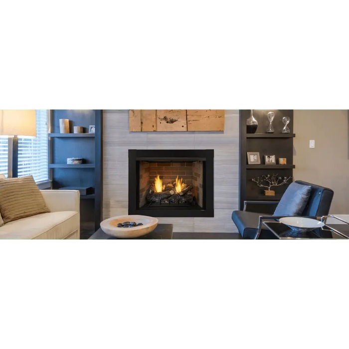 Monessen 42" Attribute Universal Circulating Vent Free Firebox with Radiant Face and Multitonal Brown/Gray Reversible Interior Panels Monessen Dreamwood Living