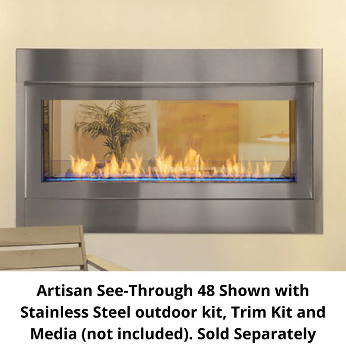 Monessen 48" Artisan Vent Free See-Through Linear Fireplace with IPI Plus Ignition Monessen Dreamwood Living