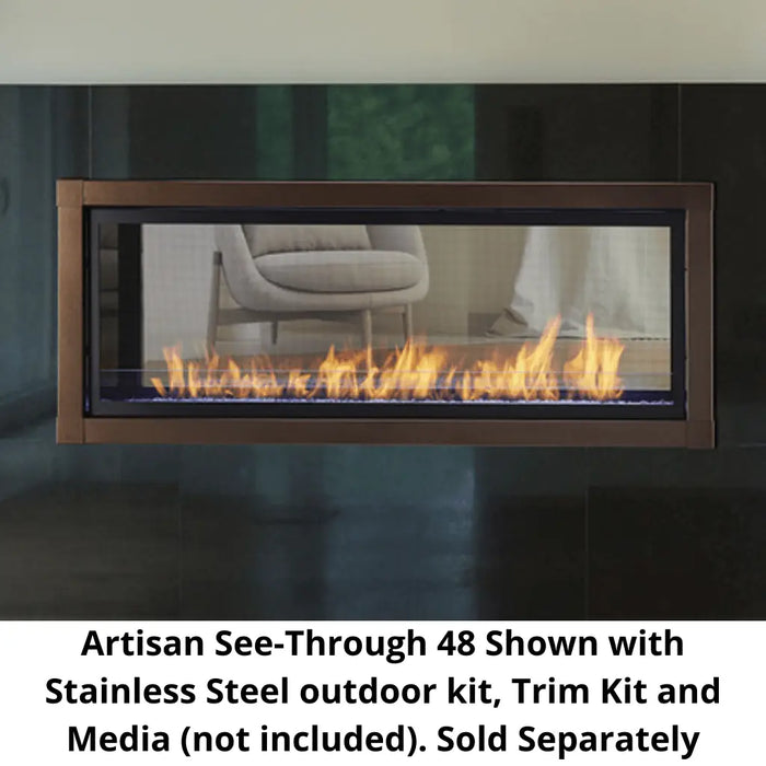 Monessen 48" Artisan Vent Free See-Through Linear Fireplace with IPI Plus Ignition Monessen Dreamwood Living