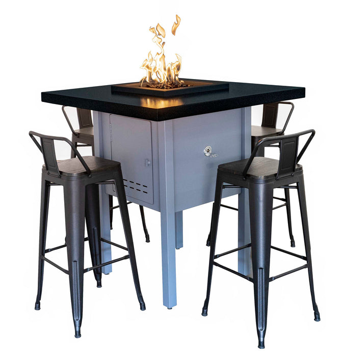 The Outdoor Plus OPT-MTRPC30 Monterey 30" Powder Coat Square Gas Fire Table