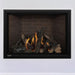 DelRay Square 42” fireplace with customizable log sets and burner scenes.