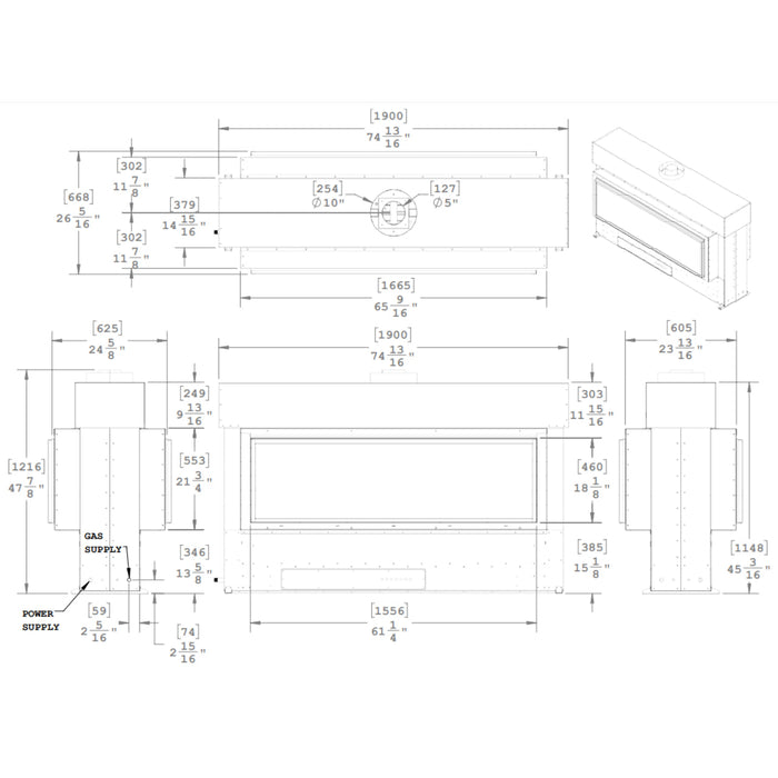 Montigo Exemplar R520ST fireplace, offering contemporary design and warmth.
