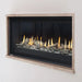 Montigo Phenom 52" fireplace, sleek design with minimalist aesthetic and micro mesh screen.