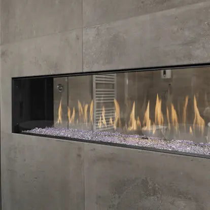 Montigo Prodigy 4' See Through Custom Commercial Gas Fireplace Montigo