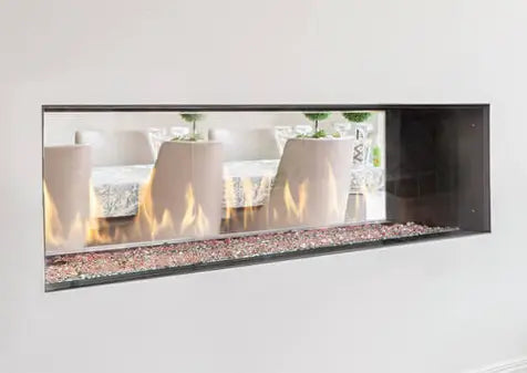 Montigo Prodigy 5' See Through Custom Commercial Gas Fireplace Montigo