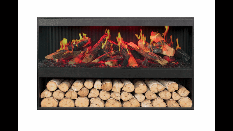 Amantii Pedestal Display for Fire & Ice LumaForest  Indoor 3 Sided Built In Electric Fireplace