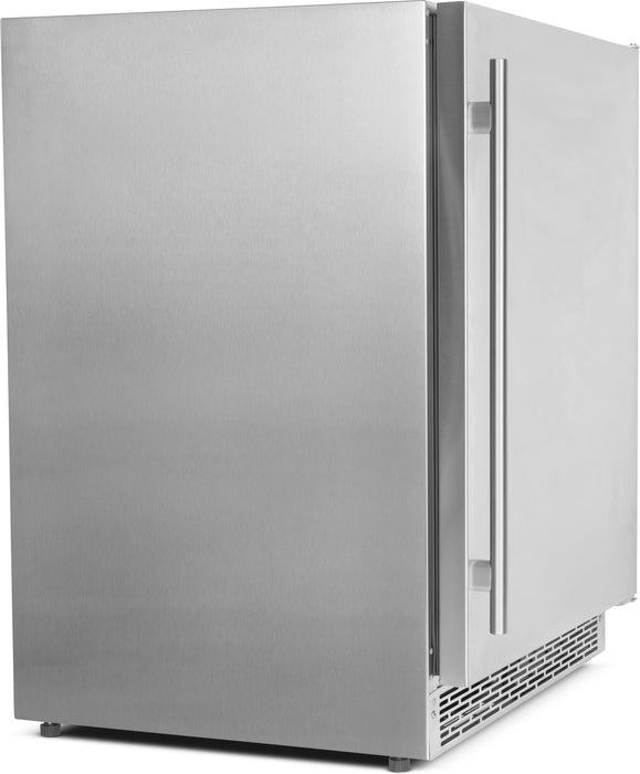 Oasis 24" Outdoor Rated Stainless Steel Fridge – lifestyle photo