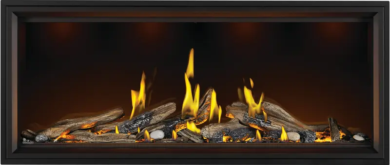 Napoleon 50" Tall Linear Vector Direct Vent Gas Fireplace with Luminous Logs Dreamwood Living