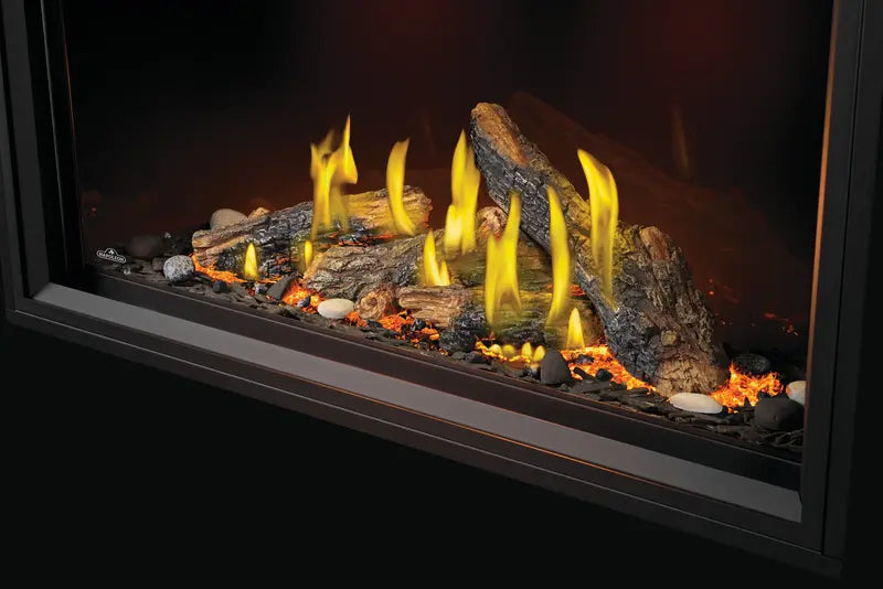 Napoleon 50" Tall Linear Vector Direct Vent Gas Fireplace with Luminous Logs Dreamwood Living