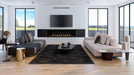 Napoleon Ascent Linear Premium 76 gas fireplace, installed in a room with clear glass beads