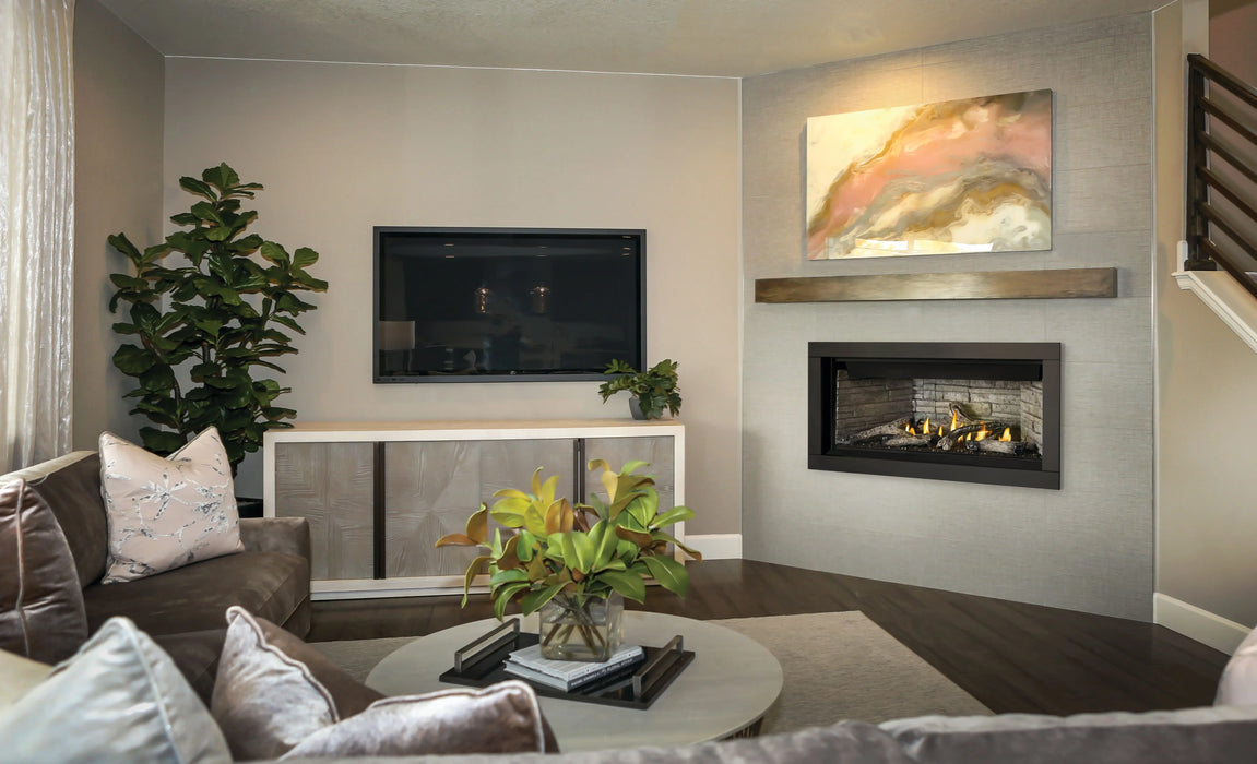 Napoleon Ascent Linear 42 gas fireplace, in a living room