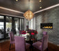 Napoleon Ascent Linear 46 gas fireplace, in a dining room