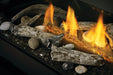 Napoleon Ascent Linear 46 gas fireplace, detail view with ambient glow