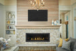 Napoleon Ascent Linear 56 gas fireplace, in a living room
