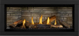 Napoleon Ascent Linear Premium 46 gas fireplace, front view with oak logs