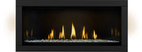 Napoleon Ascent Linear Premium 46 gas fireplace, front view with clear glass beads