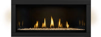 Napoleon Ascent Linear Premium 46 gas fireplace, front view with topaz glass beads