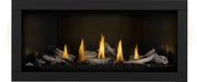 Napoleon Ascent Linear Premium 46 gas fireplace, front view with beach fire media
