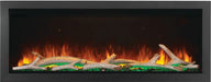 Voice control feature for effortless operation of the fireplace.