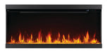 Napoleon Astound 50 FlexMount electric fireplace, front view with clear glass media