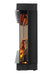 Napoleon Astound FlexMount electric fireplace, side view, partial recess with end panel