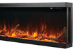 Napoleon Astound FlexMount electric fireplace, end panel detail