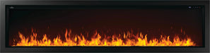 Napoleon Astound 96 built-in electric fireplace, front view with clear glass media