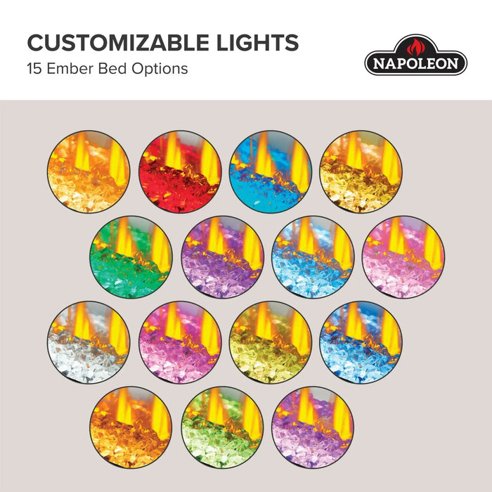 Napoleon CLEARion Elite 15 ember bed light color options