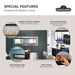 Napoleon CLEARion Elite features: instant privacy screen, true zone heating, four season use, safe touch glass