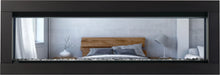 Napoleon CLEARion Elite 60 electric fireplace, front view with crystal embers