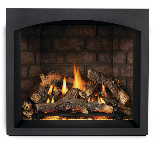 Napoleon Decorative Fronts for Elevation & Altitude Series - Black Whitney front on a Napoleon Elevation X fireplace