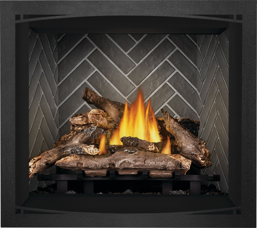 Napoleon Decorative Fronts for Elevation & Altitude Series - Black Zen front on a Napoleon Elevation fireplace
