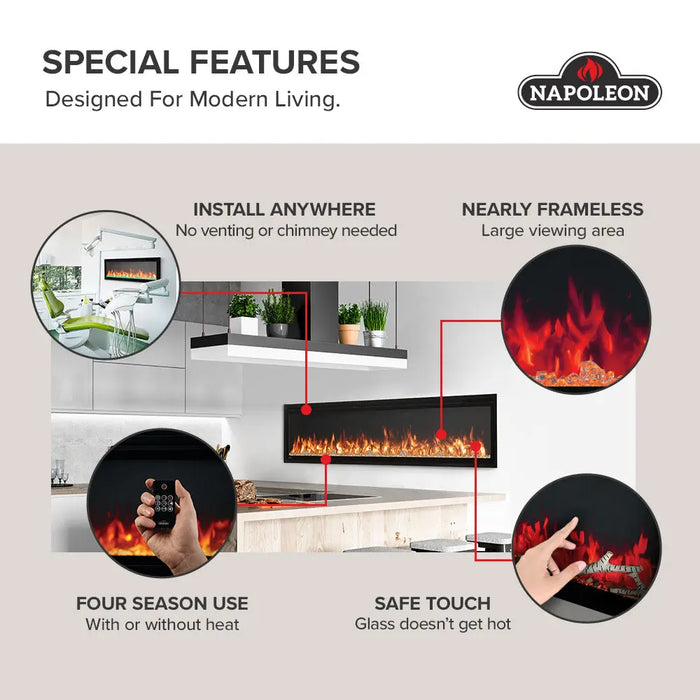Napoleon Entice Series Wall-Hanging Electric Fireplace Napoleon Hearth Dreamwood Living