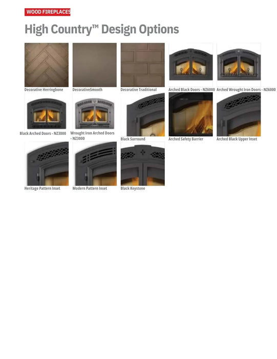 Napoleon High Country 5000 Wood Burning Fireplace Napoleon Hearth