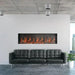 Luminex 65 electric fireplace showcasing customizable LCD flame visuals.
