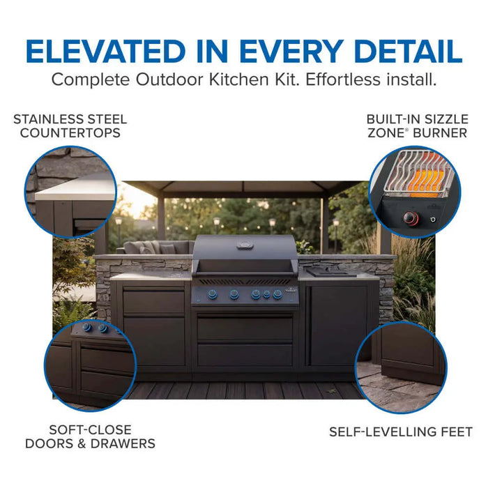 Napoleon OASIS Outdoor Kitchen Kit, Built-in 700 Series 32 with Stainless Steel Countertops