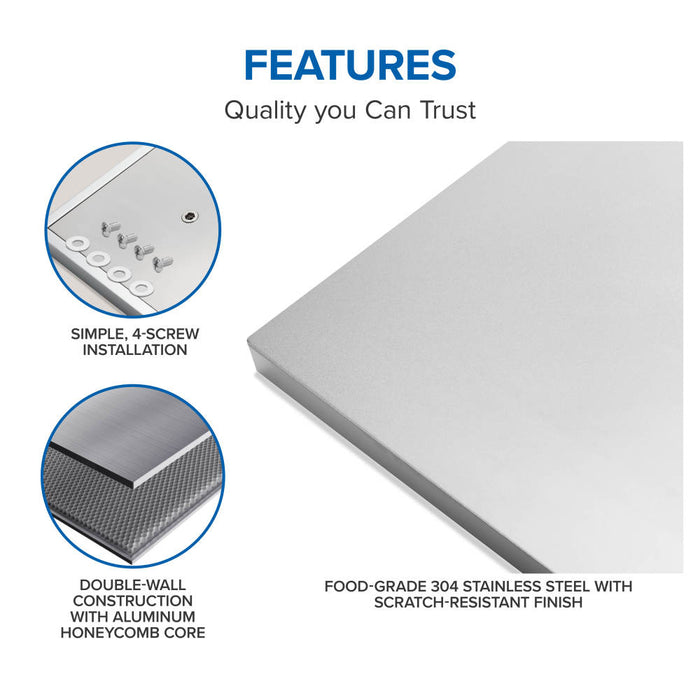 Napoleon OASIS® 24" x 24" Stainless Steel Countertop with 12" Burner Cutout