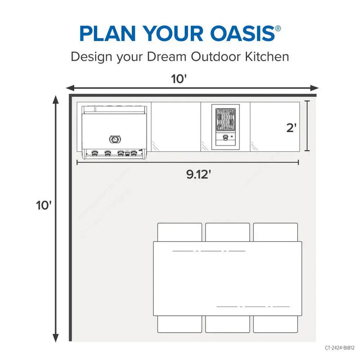 Napoleon OASIS® 24" x 24" Stainless Steel Countertop with 12" Burner Cutout Napoleon Dreamwood Living