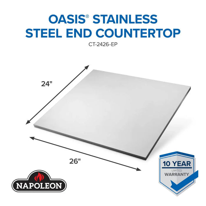 Napoleon OASIS® 24" x 26" Stainless Steel End Countertop Napoleon Dreamwood Living