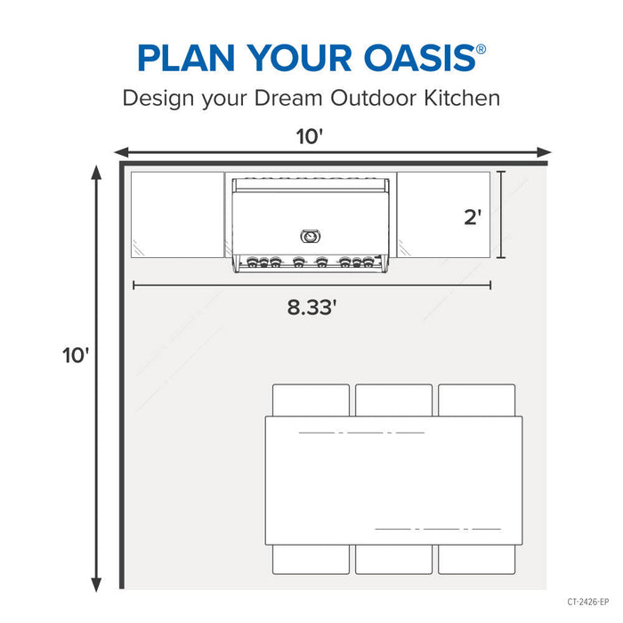 Napoleon OASIS® 24" x 26" Stainless Steel End Countertop