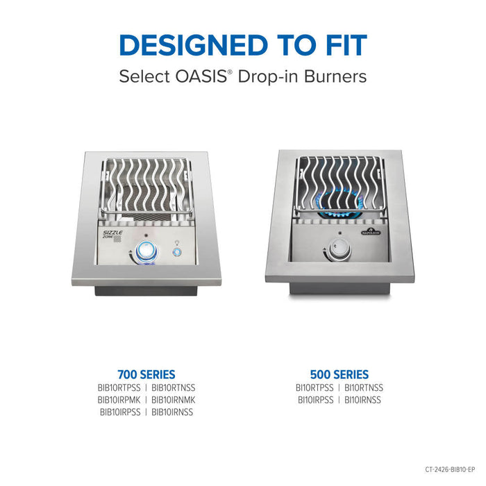 Napoleon OASIS® 24" x 26" Stainless Steel End Countertop with 10" Burner Cutout