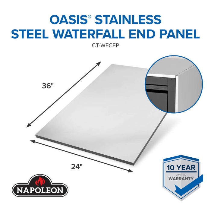 Napoleon OASIS® 36" x 24" Stainless Steel End Panel for Waterfall Edge