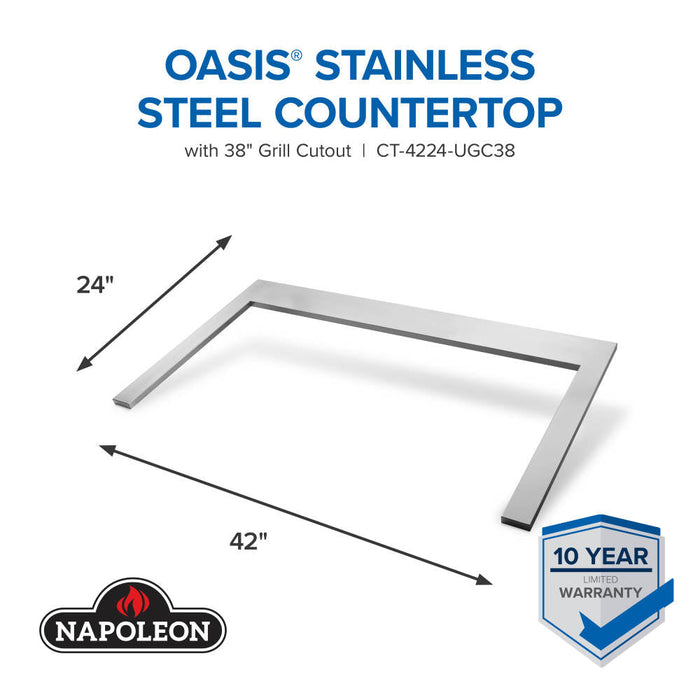 Napoleon OASIS® 42" x 24" Stainless Steel Countertop for 38" Grill Head