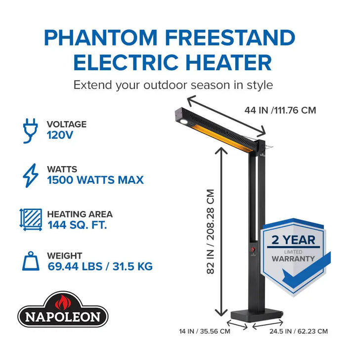 Napoleon Phantom Freestanding Outdoor Electric Infrared Heater Napoleon Dreamwood Living