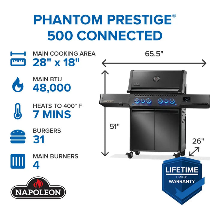 Napoleon Phantom Prestige 500 Connected RSIB Gas Grill Napoleon Dreamwood Living
